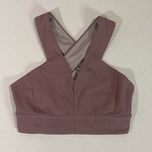 Lululemon Mauve Cross Back Sports Bra Medium Support Size 6